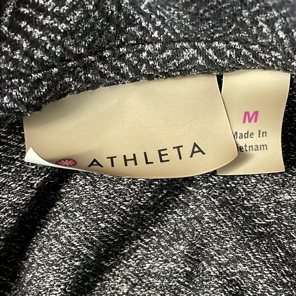 Athleta Black Print Zip Up Jacke - Picture 8 of 9
